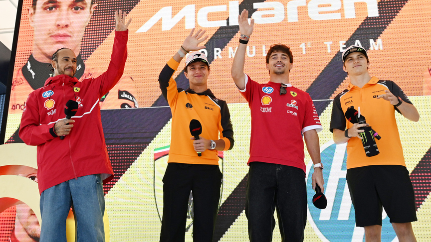 2025 Mexico City GP: The Fanzone crowd goes wild for the Ferrari and McLaren drivers