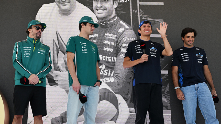 2025 Mexico City GP: The Williams and Aston Martin drivers hit the Fanzone stage