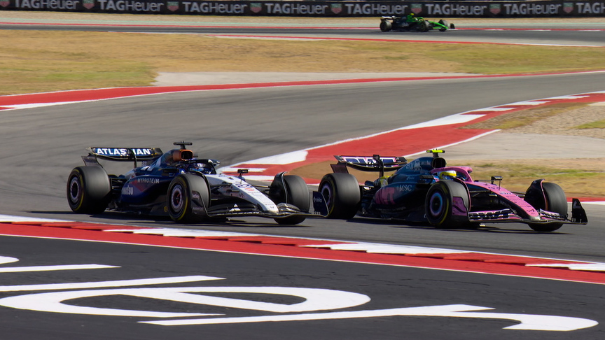 2025 United States Grand Prix: Albon takes Colapinto with millimetre-perfect move